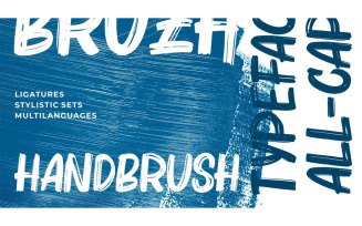 Bruzh Strong Brush Typeface Font