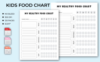 Kids Food Chart Planner Kdp Interior