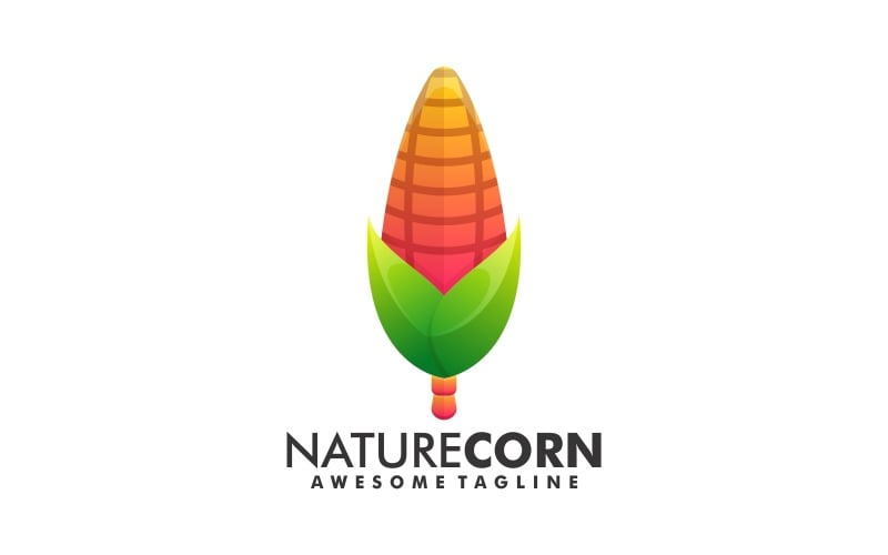 Nature Corn Gradient Logo Logo Template