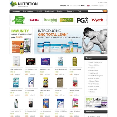 Nutrition Store Templates | TemplateMonster