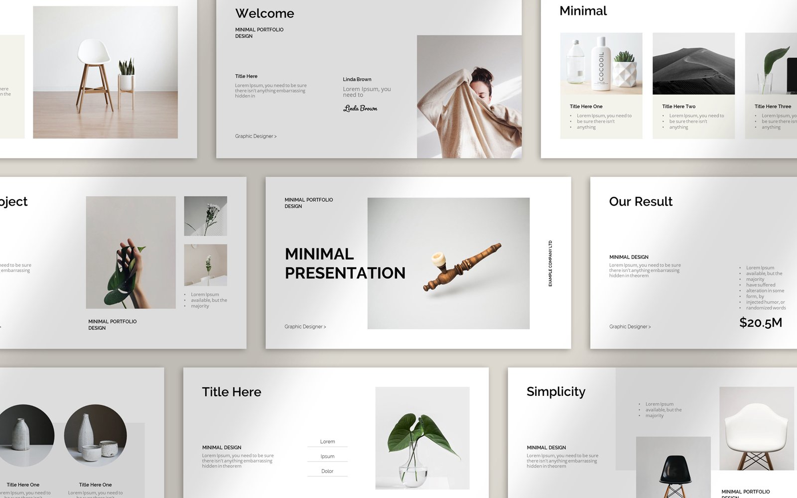 Kit Graphique #307048 Minimal Presentation Divers Modles Web - Logo template Preview