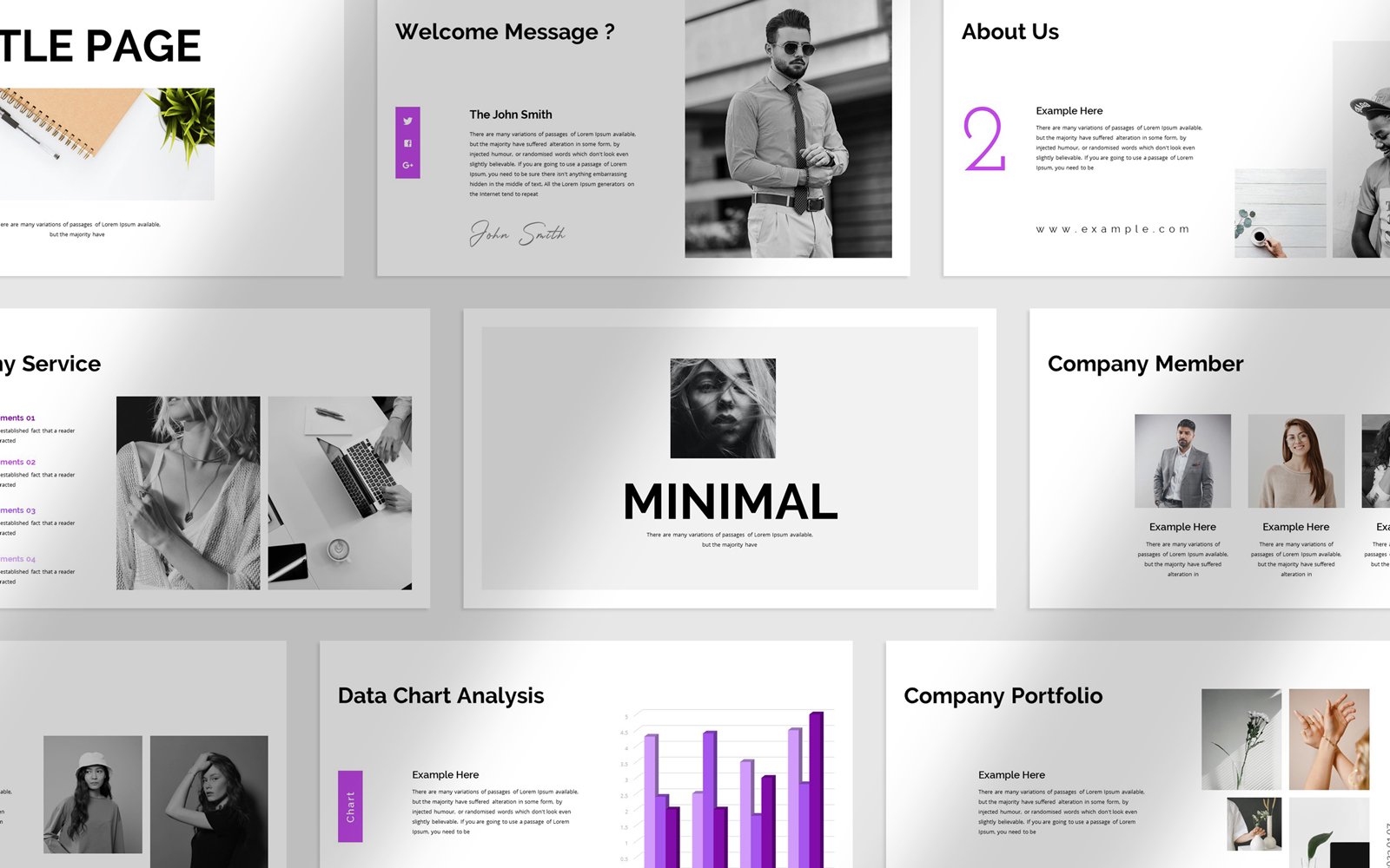 Kit Graphique #307055 Minimal Presentation Divers Modles Web - Logo template Preview