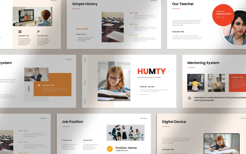 Clean Education Presentation Layout PowerPoint Template
