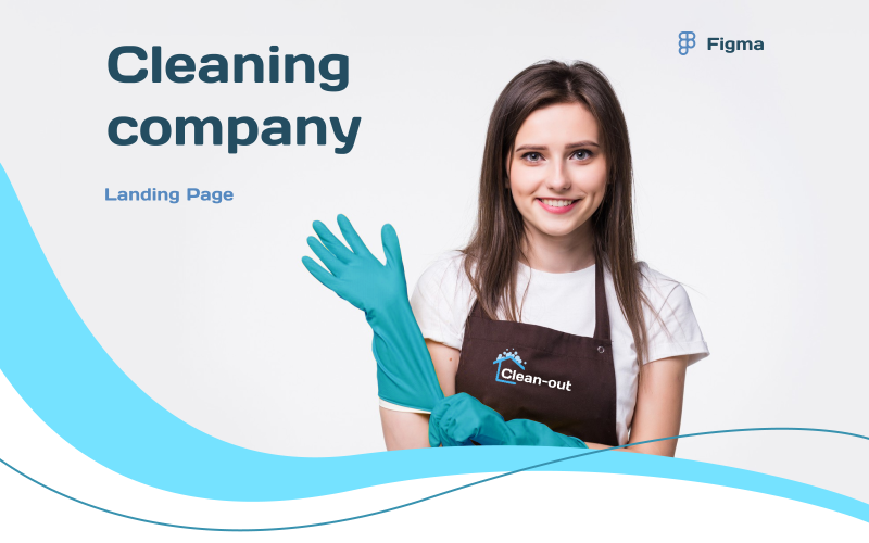 Clean-out — Cleaning company Minimalistic Landing page Template UI Element