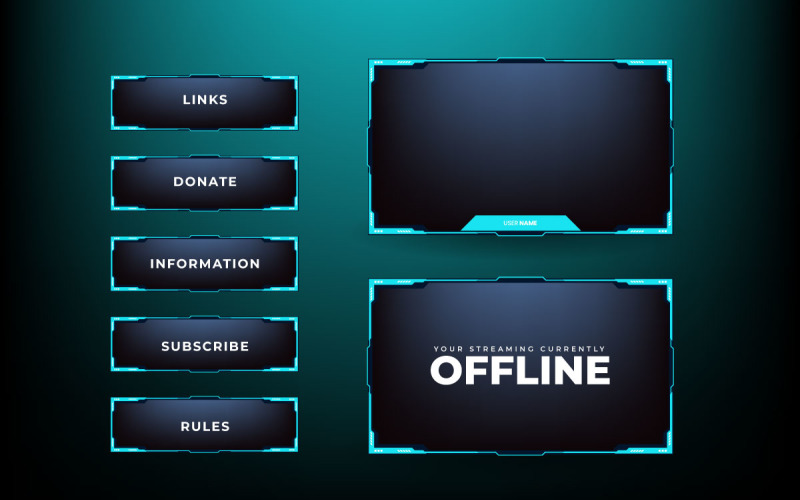 Live gaming screen interface design Vector Graphic