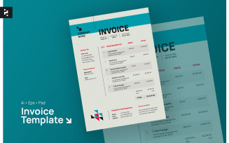 Minimal Modern Invoice Design Template