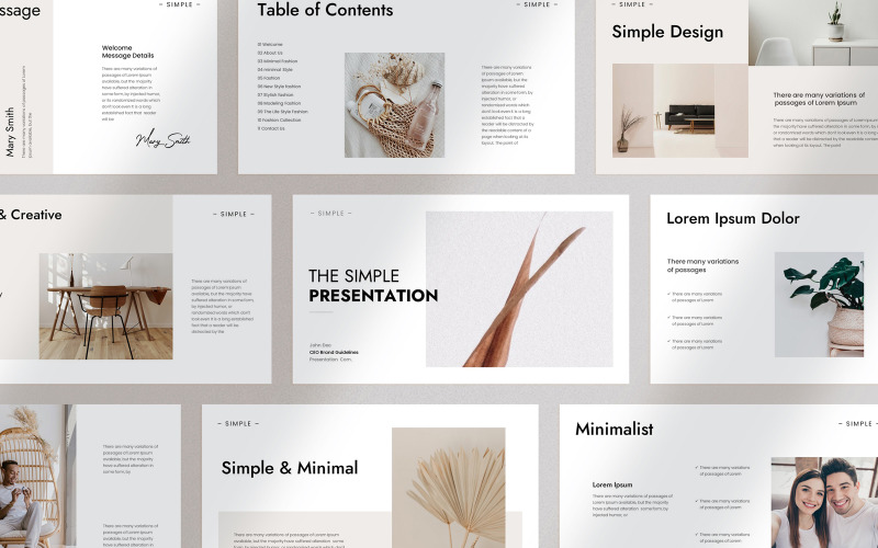 Simple Presentation Template PowerPoint Template