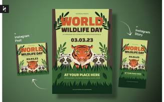 World Wildlife Day Flyer Template