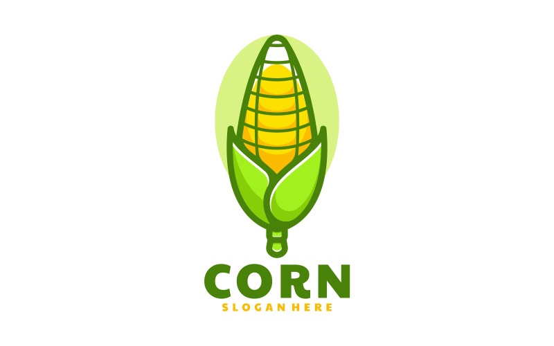 Corn Simple Mascot Logo Style Logo Template