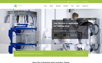 Laundry, Dry Cleaning Services Html Templates