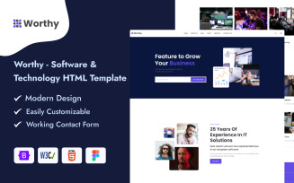 Worthy - Software & Technology HTML Template