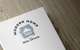Modern Home Real Estate Logo