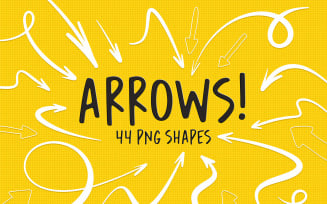 44 PNG Hand Drawn Arrows Objects