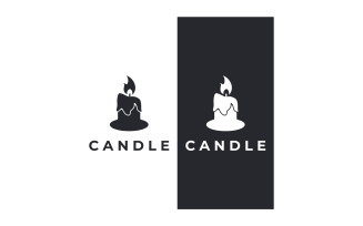 Candle fire logo vector version 10