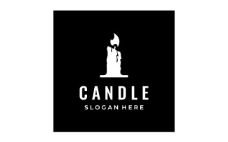 Candle fire logo vector version 1