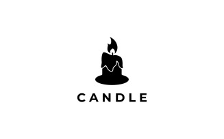 Candle fire logo vector version 5
