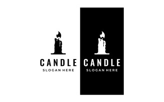 Candle fire logo vector version 6