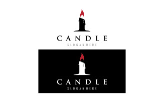 Candle fire logo vector version 7