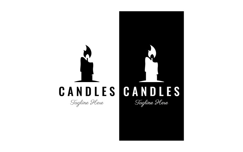 Candle fire logo vector version 8 Logo Template