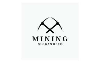 Mining tool logo vector element business 1