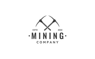 Mining tool logo vector element business 2