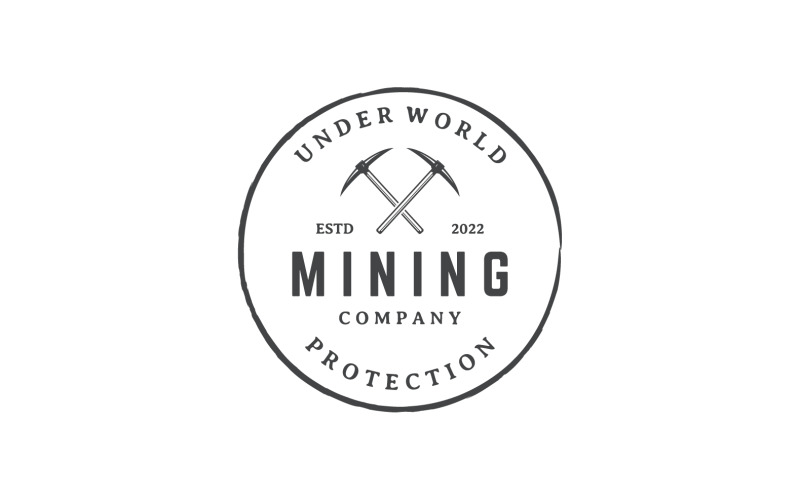 Mining tool logo vector element business 3 Logo Template