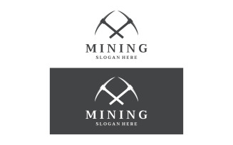 Mining tool logo vector element business 5