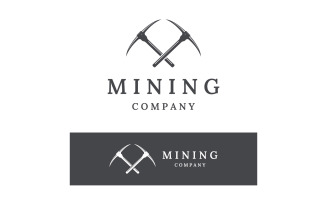 Mining tool logo vector element business 6