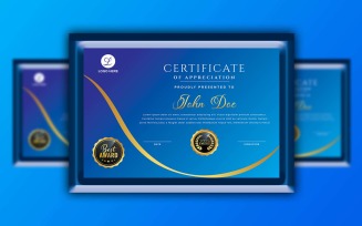 Professional Blue Smart looking - Certificate Template