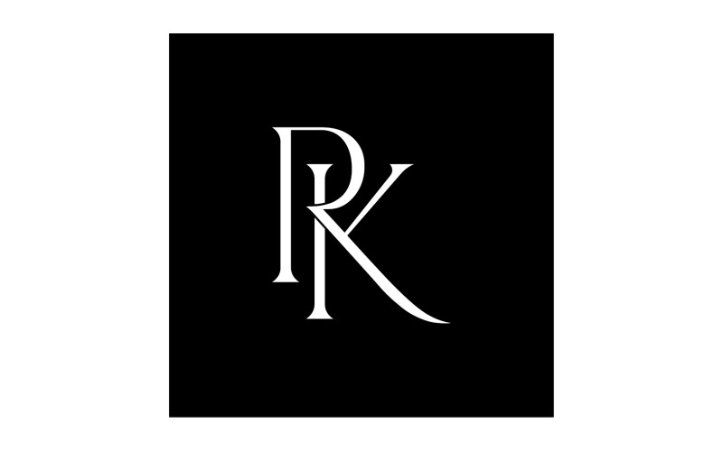 RK combination letter for Business 1 Logo Template