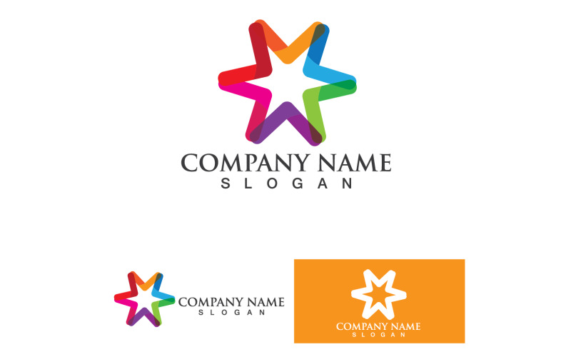 Star team people logo vector Logo Template
