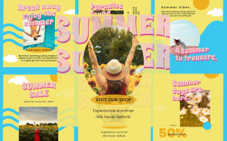Summer Instagram Stories and Post Template