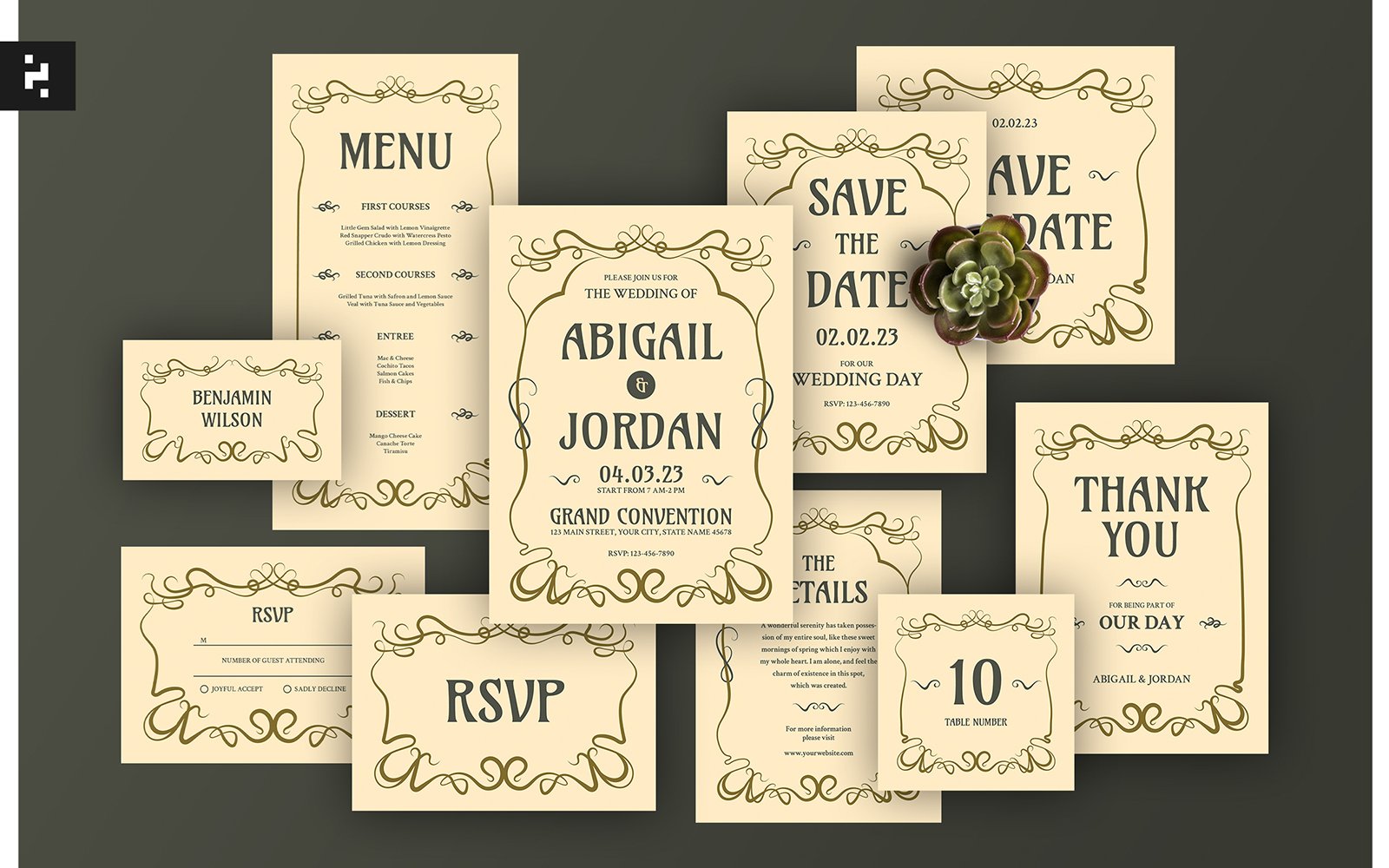Template #307490 Invitation Suite Webdesign Template - Logo template Preview