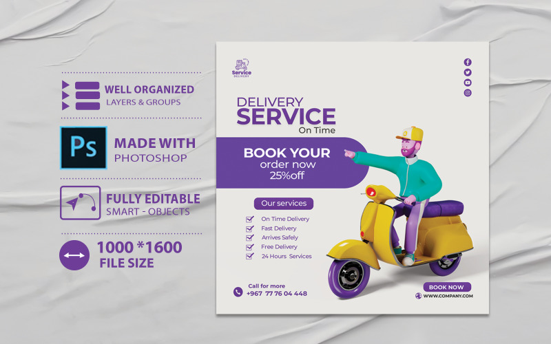 Another Delivery Company Identity Flyer Template Corporate Identity