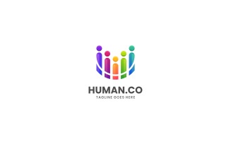 Human Gradient Colorful Logo 1