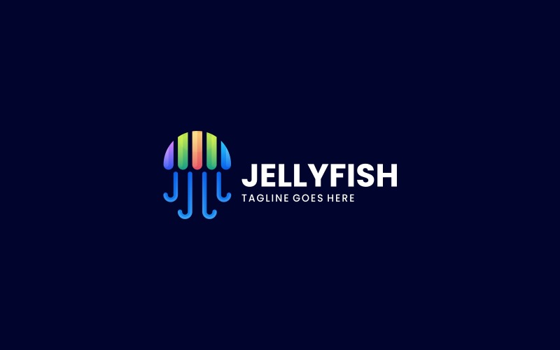 Jellyfish Gradient Colorful Logo 1 Logo Template