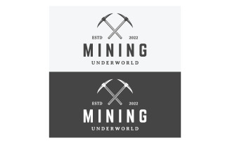 Mining tool logo vector element business 7