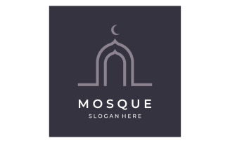 Mosque Logo vector template vector 3