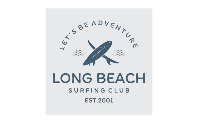 Surf club summer holiday logo 10 Logo Template