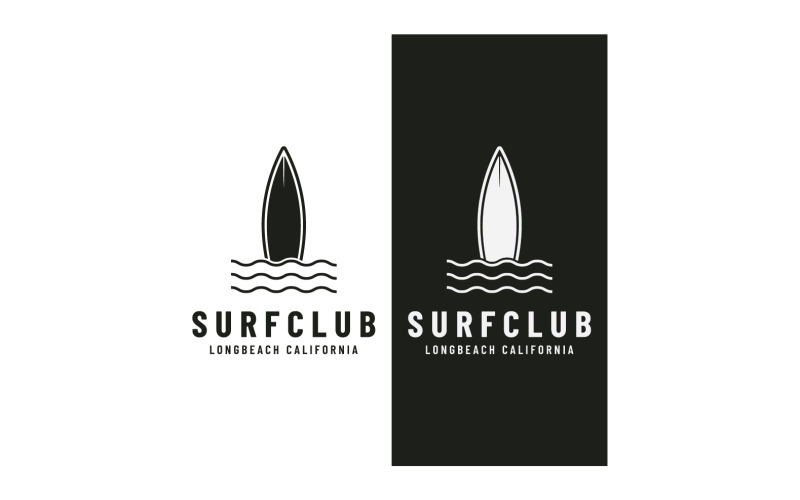 Surf club summer holiday logo 11 Logo Template