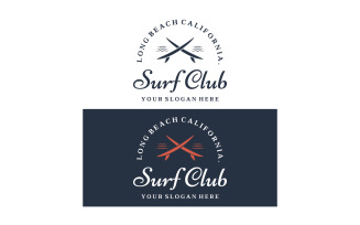 Surf club summer holiday logo 14