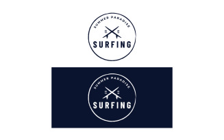 Surf club summer holiday logo 15