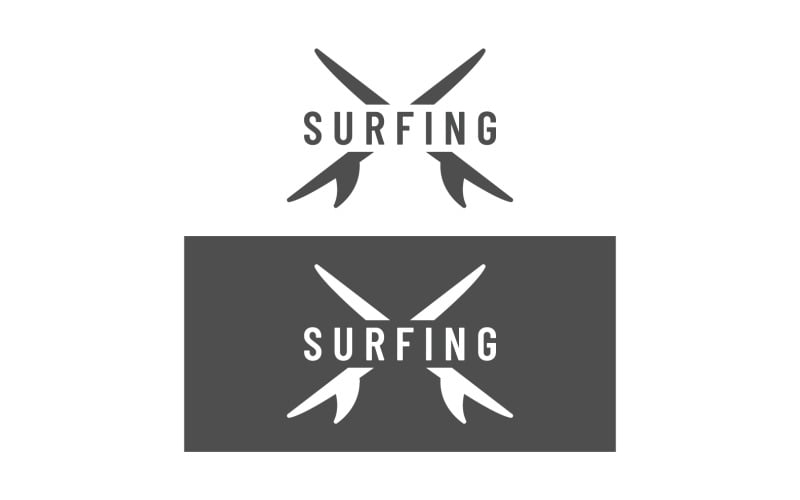 Surf club summer holiday logo 16 Logo Template