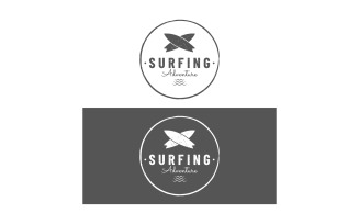 Surf club summer holiday logo 18