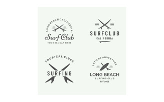 Surf club summer holiday logo 21