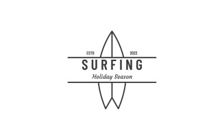 Surf club summer holiday logo 2