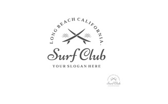 Surf club summer holiday logo 4