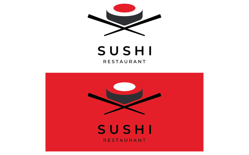 Sushi food japan logo vector 12 Logo Template