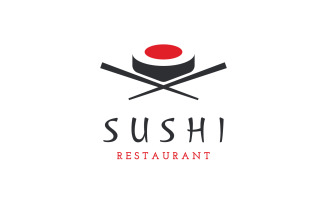 Sushi food japan logo vector 2