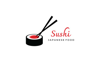 Sushi food japan logo vector 3